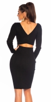 Rochii Sexy tricot cu Twist Back decupaje