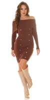 Rochii Sexy umerii goi tricot cu tinte