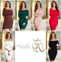 Rochii Sexy umerii goi tricot cu tinte