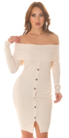 Rochii Sexy umerii goi tricot cu tinte