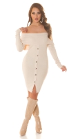 Rochii Sexy umerii goi tricot cu tinte