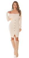 Rochii Sexy umerii goi tricot cu tinte