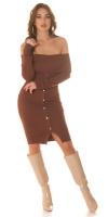 Rochii Sexy umerii goi tricot cu tinte