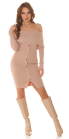 Rochii Sexy umerii goi tricot cu tinte