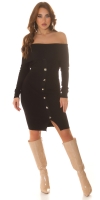 Rochii Sexy umerii goi tricot cu tinte