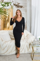 Rochii tricotate Sexy Midi- cu nasturi