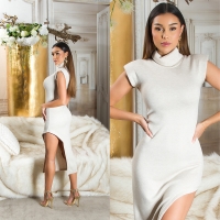 Rochii tricotate sexy Midi- cu umeri