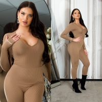 Salopete dama Hey Sexy fashion maneca lunga cu decolteu in v