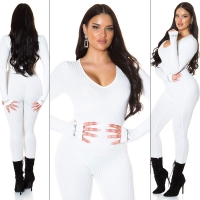 Salopete dama Hey Sexy fashion maneca lunga cu decolteu in v