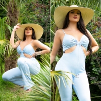 Salopete dama Sexy bretele subtiri cu decupaje
