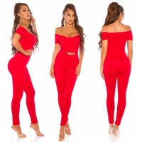 Salopete dama Sexy cu curea aurie & Carmen decolteu