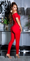 Salopete dama Sexy cu curea aurie & Carmen decolteu