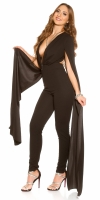 Salopete dama sexy cu decolteu in v XL maneci