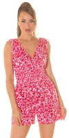 Salopete dama Sexy de vara cu decolteu in v & imprimeu floral