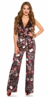 Salopete dama sexy tip catifea cu imprimeu floral