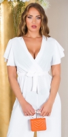 Salopete de club dama Sexy vara evazati cu curea care se leaga