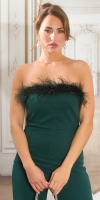 Salopete de club dama Sexy Musthave cu feather detaliu