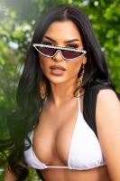 Sexy Cat-Eye Sunglasses cu strasuri