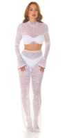sexy cu buricul gol maneca lunga top dantela