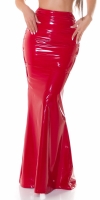 Fusta maxi sexy Latexlook cu crapatura