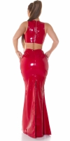 Fusta maxi sexy Latexlook cu crapatura