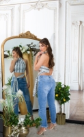 Top sexy piele ecologica care se leaga
