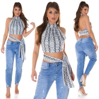 Top sexy piele ecologica care se leaga