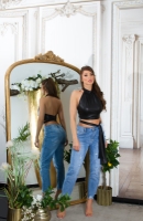 Top sexy piele ecologica care se leaga