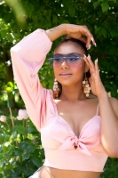 sexy Rectangular Rimless Sunglasses