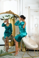 Rochie mini sexy tip satin cu spate decoltat