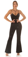 sexy tip catifea Top cu strap detaliu