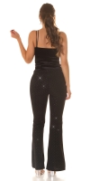 sexy tip catifea Top cu strap detaliu