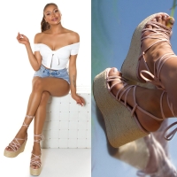 Sexy Wedges cu snur la spate