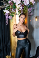Top deasupra buricului sexy aspect lucios Bustier /