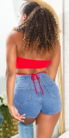 Topuri cu buricul gol sexy de vara Neckholder a decupaje
