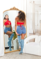 Topuri cu buricul gol sexy de vara Neckholder a decupaje