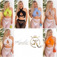 Topuri cu buricul gol sexy Neckholder decupaje