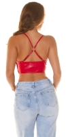 Topuri cu buricul gol sexy piele ecologica siret