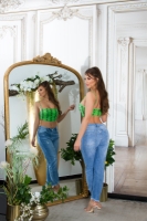 Topuri cu buricul gol sexy piele ecologica strap