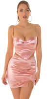 Topuri cu buricul gol sexy tip satin in corset style