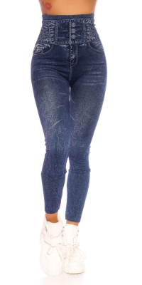 Colanti imitatie blugi la moda cu talie inalta