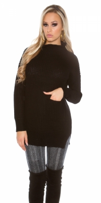 Helanca Pulovere sexy model gros tricot cubuzunare