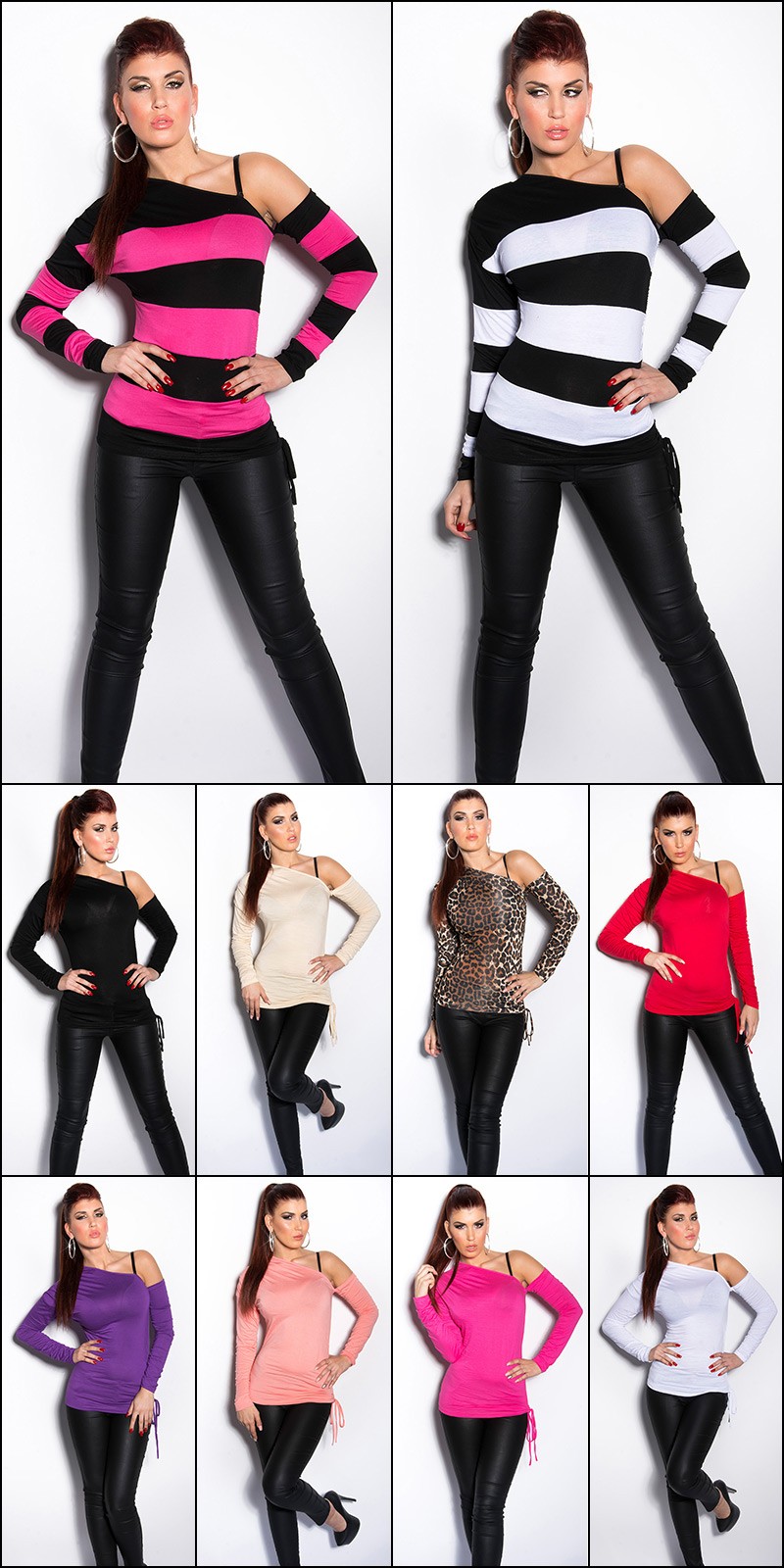 Bluze cu maneca lunga Sexy open on shoulder