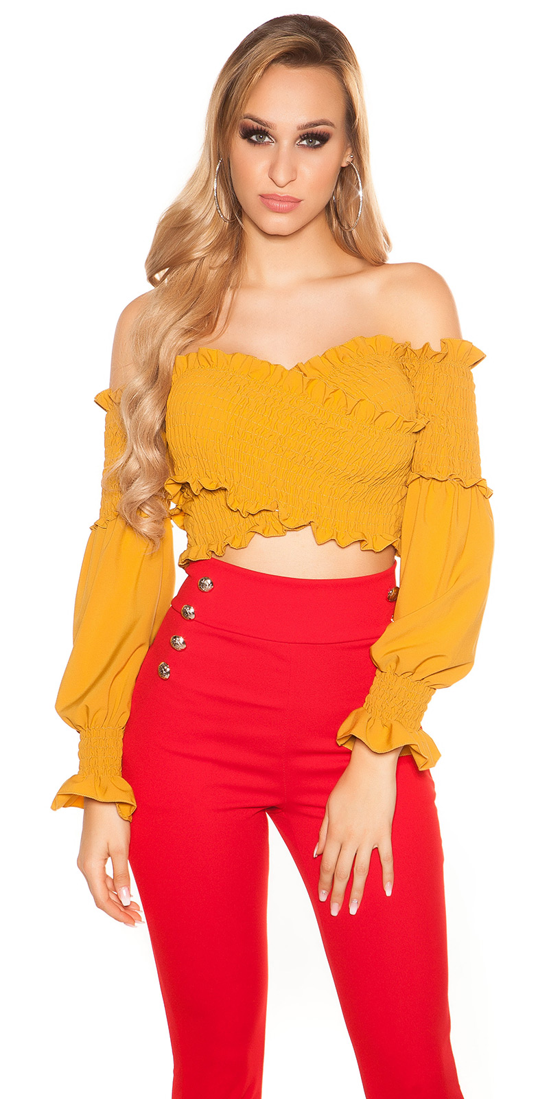 Bluze scurte cu buricul gol Sexy Carmen