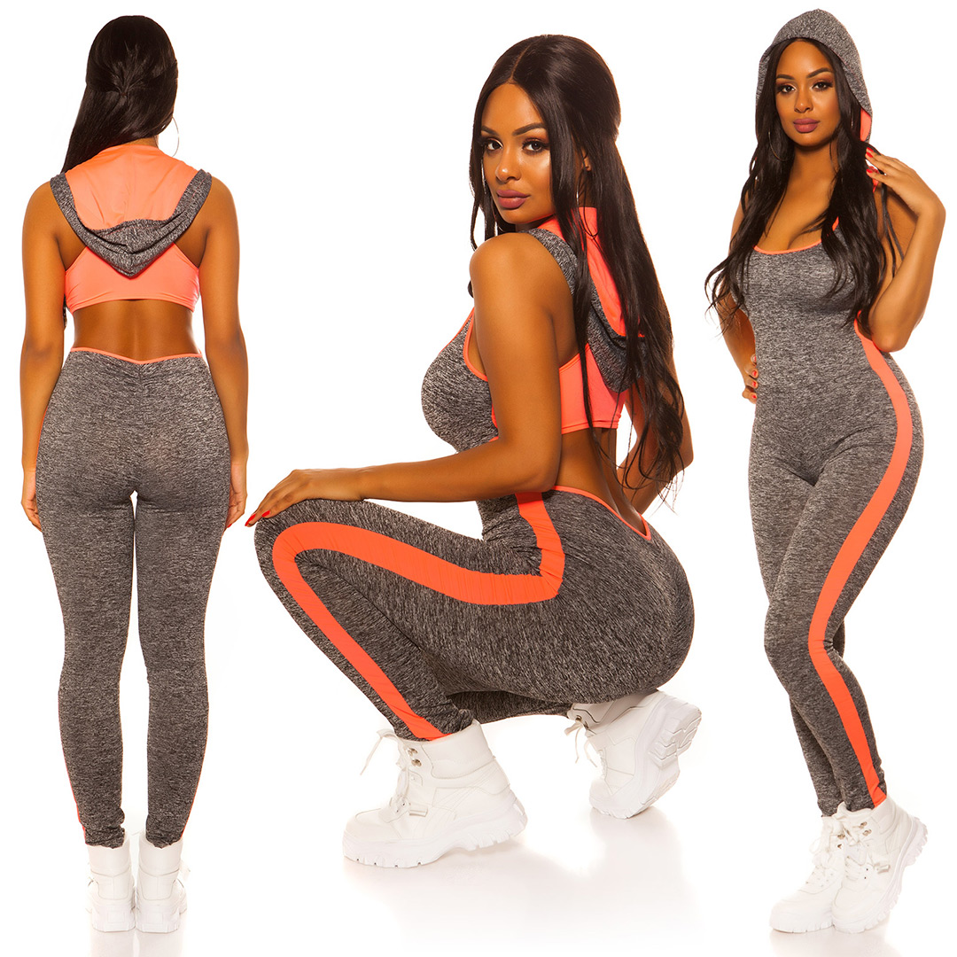 Hanorace Sexy aerobic Junpsuit cu spate
