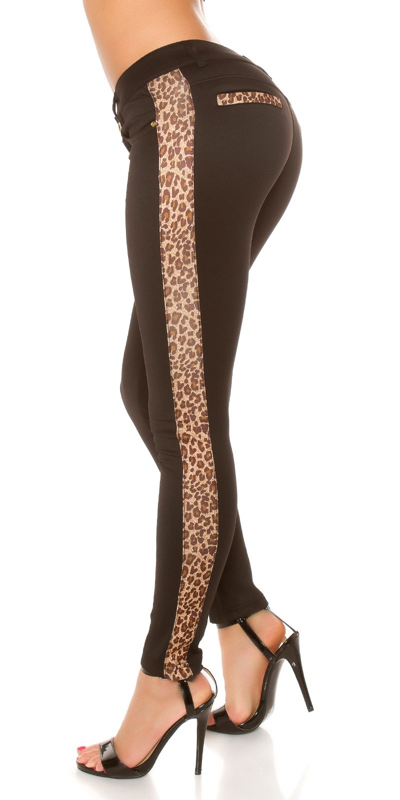 Pantaloni colanti Sexy cu leopard