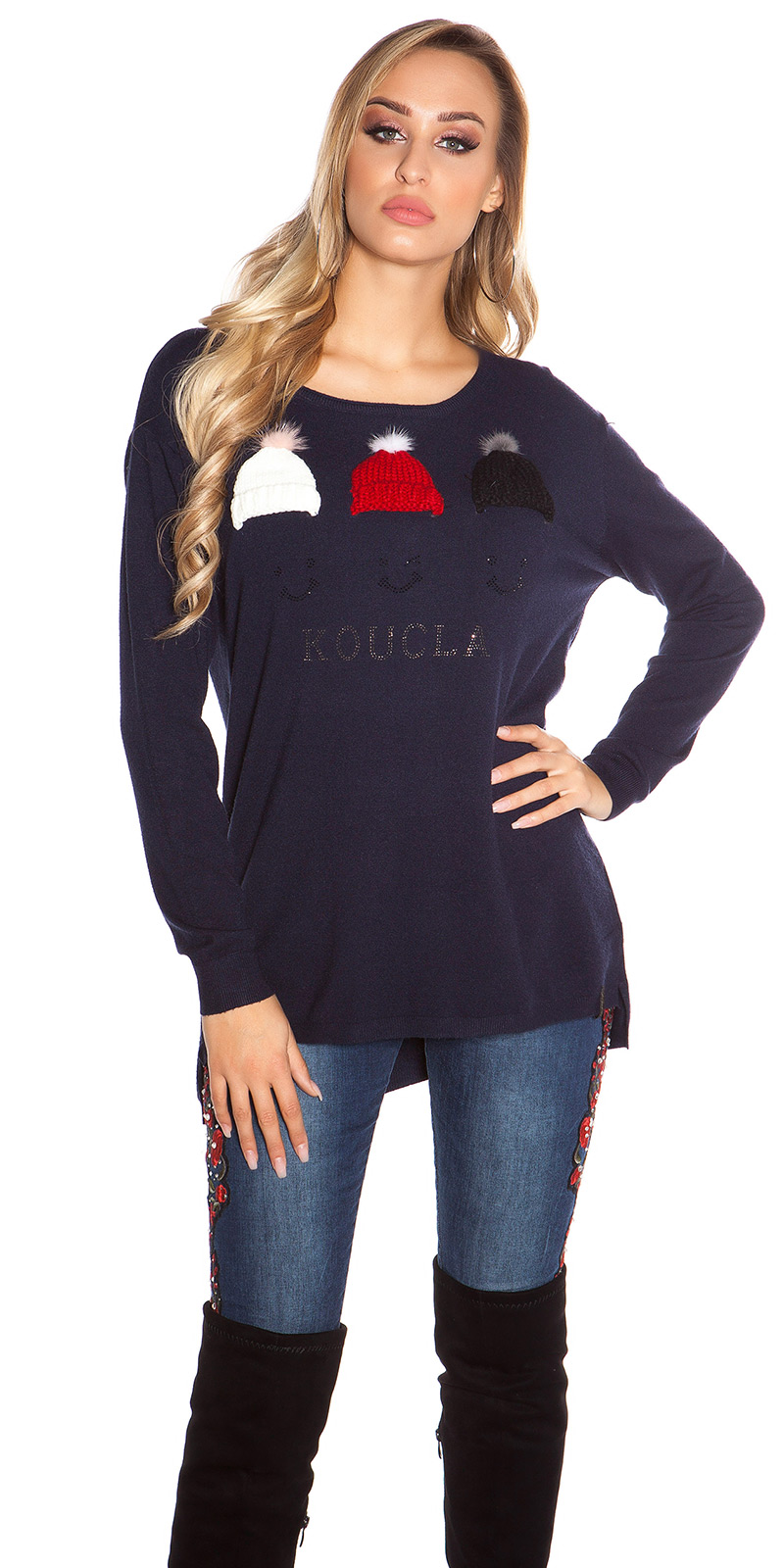 Pulover la moda cu sclipici tinte