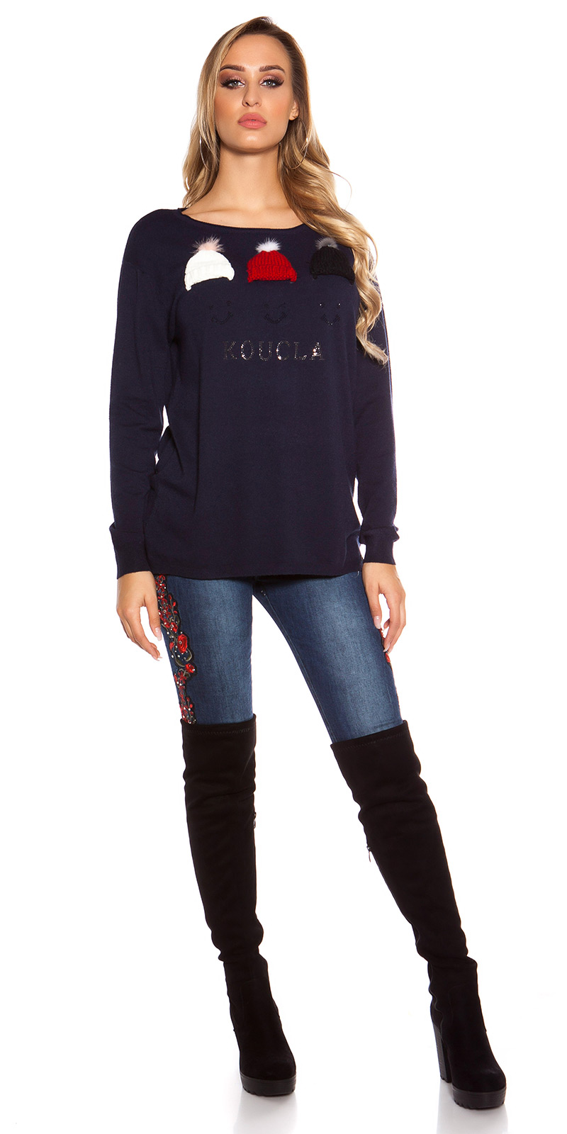 Pulover la moda cu sclipici tinte
