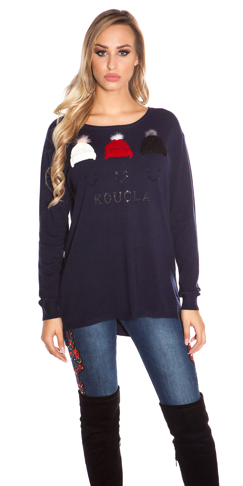 Pulover la moda cu sclipici tinte