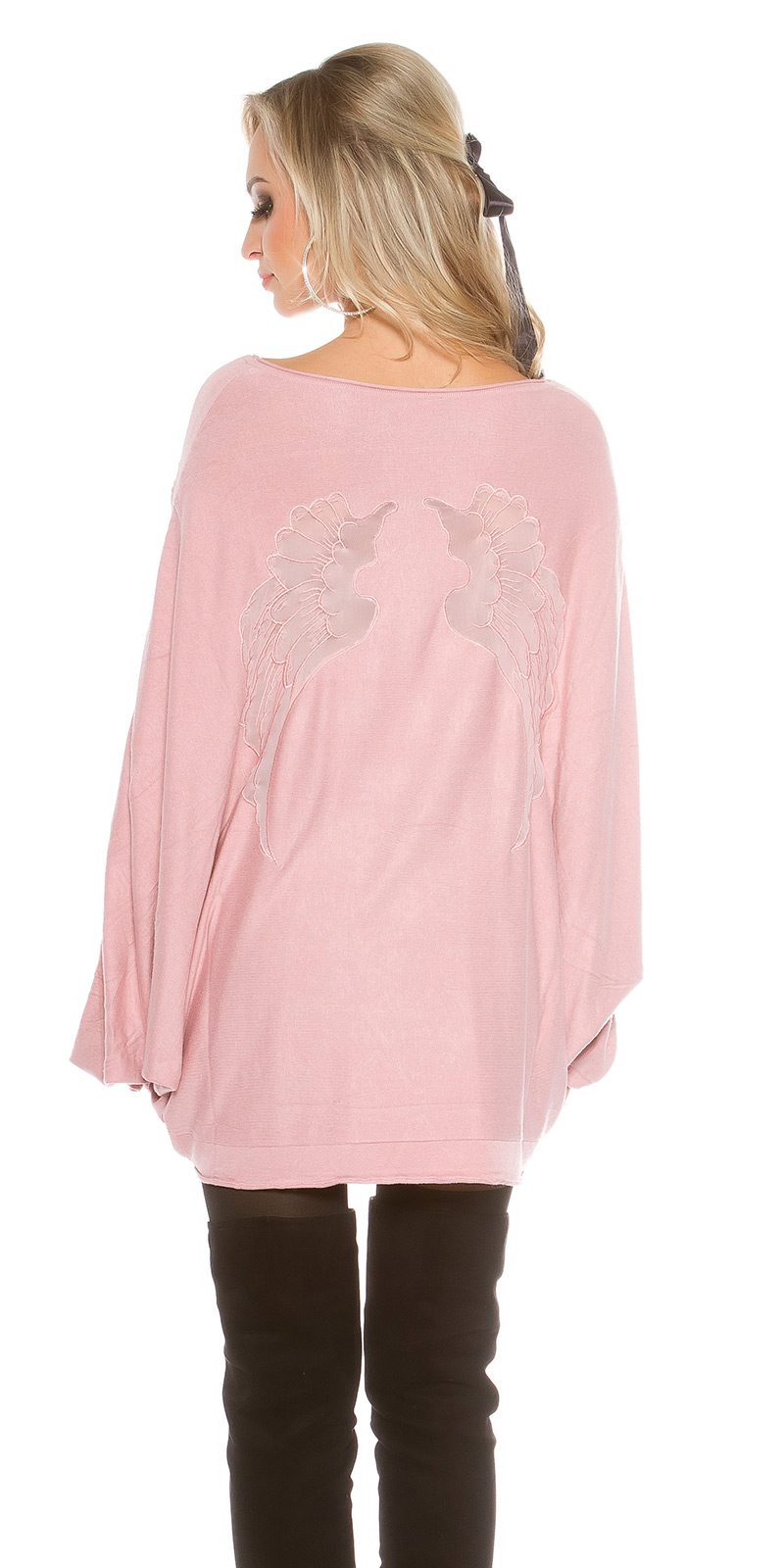 Pulovere la moda supradimensionat bat AngelWings